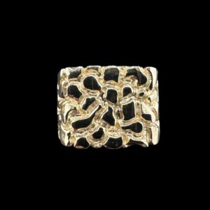 10k Gold Square High Polish Nugget Ring