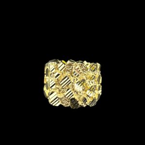 10K MEDIUM SQUARE LIGHTWEIGHT NUGGET RING