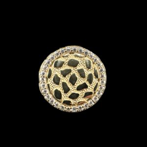 10K LARGE CIRCLE CZ LIGHTWEIGHT RING