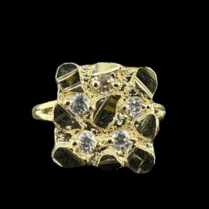 10K LIGHTWEIGHT SQUARE CZ RING