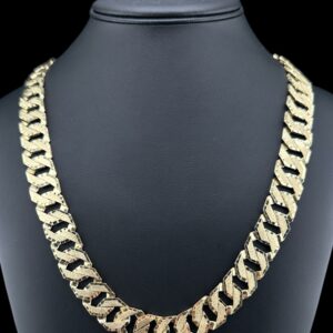 10k 15mm octagon Diamond cut chain