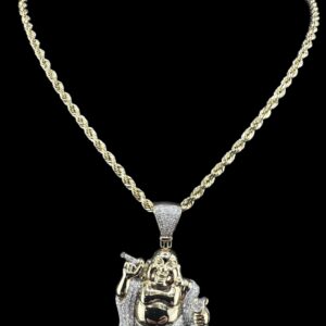 Diamond Smoking Bhudda Pendant