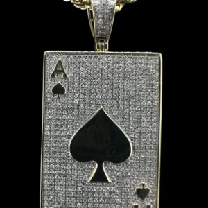 Diamond Ace of Spades Pendant