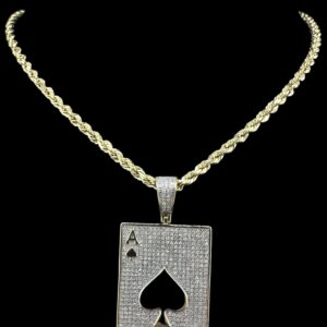 Diamond Ace of Spades Pendant