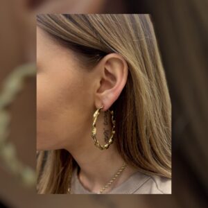 10k gold spiral hoops