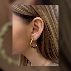 10k gold  smooth hoops