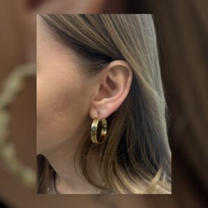 10k gold designer hoops