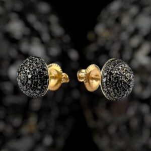 10k gold .50 carat black diamond studs