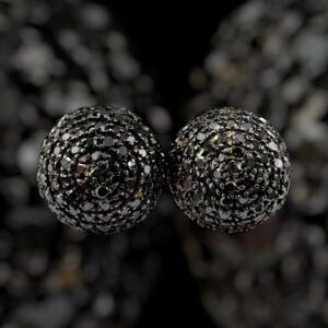 10k gold .50 carat black diamond studs