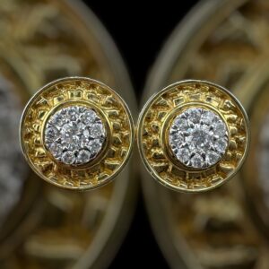 10k gold .50 carat diamond nugget studs