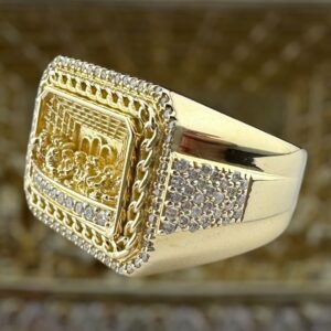 10k gold .75 ctw vs natural diamond last supper ring