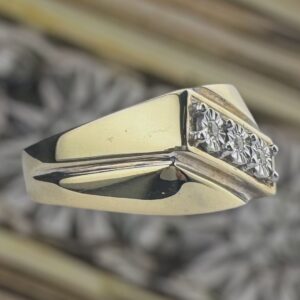 10k gold .06 carat natural diamond band