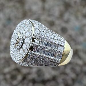14K Gold 4.88 carat vvs lab diamond ring