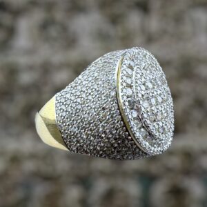 10K gold ring 4.07 carat weight SI natural diamonds