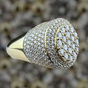10K Gold ring 5.0 Carat Weight VVS Lab Diamonds