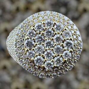 10K Gold ring 5.0 Carat Weight VVS Lab Diamonds