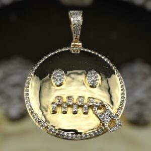 10k gold .5 carat weight si/i natural “lips sealed” diamond pendant