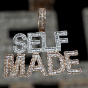 10k white/rose gold 3 carat weight si-i natural self made diamond pendant