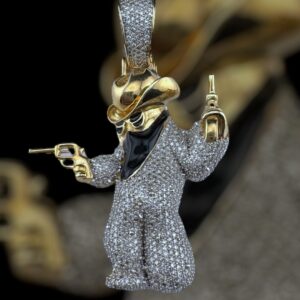 10k gold 2.75 carat weight si natural bandito diamond pendant