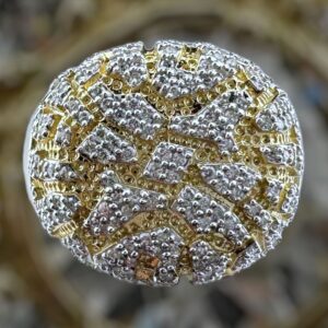 10k gold .75 ctw si natural diamond nugget ring