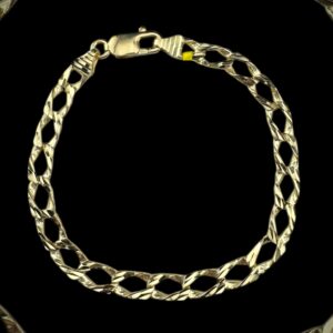 10k gold 6mm diamond cut bracelet