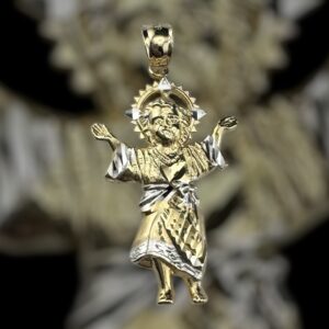 10k white/yellow gold two tone pendant