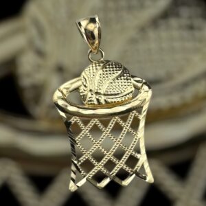 10k gold “swish” pendant