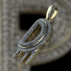 drippy “d” diamond pendant