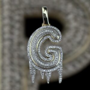 drippy “g” diamond pendant