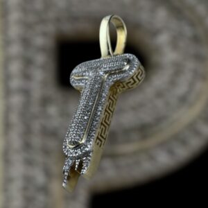 drippy “T” diamond pendant