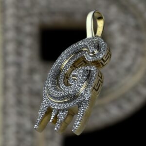 drippy “g” diamond pendant