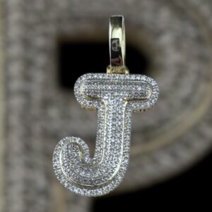 “J” diamond pendant