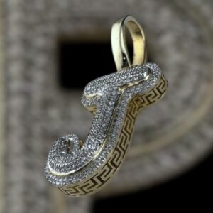 “J” diamond pendant