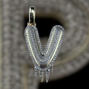drippy “V” diamond pendant
