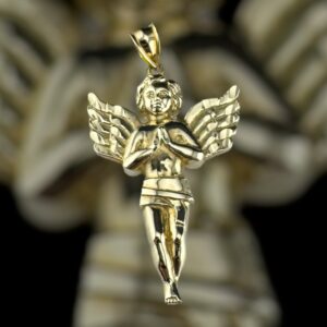 10k gold angel pendant