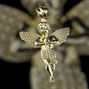 10k gold angel pendant