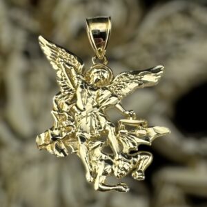 10k gold religious pendant