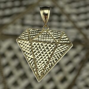 10k gold “diamond” pendant