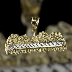 10k gold small last supper pendant