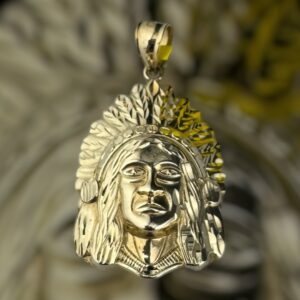 10k gold headdress pendant