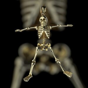 10k gold skeleton pendant