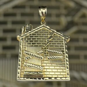 10k gold traphouse pendant