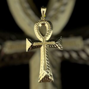 10k gold ankh pendant