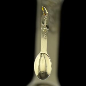 10k gold golden spoon pendant