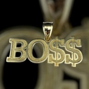 10k gold boss pendant