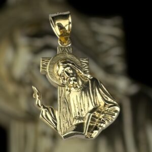 10k gold jesus pendant