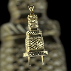 10k gold plug pendant