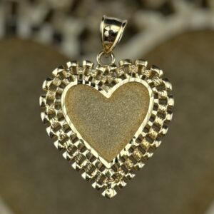 10k gold memorial heart pendant
