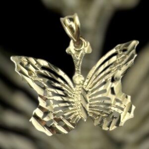 10k gold butterfly pendant