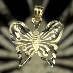 10k gold butterfly pendant